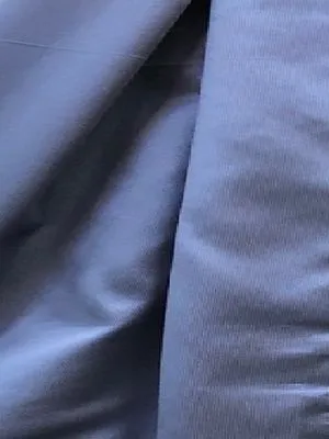 Шторы из тафты в серых тонах висят на карнизе, мягко отражая дневной свет. Интерьер выглядит утончённо и официально. Ткань с тонкой фактурой и мягкими складками. Настроение — спокойствие и роскошь.